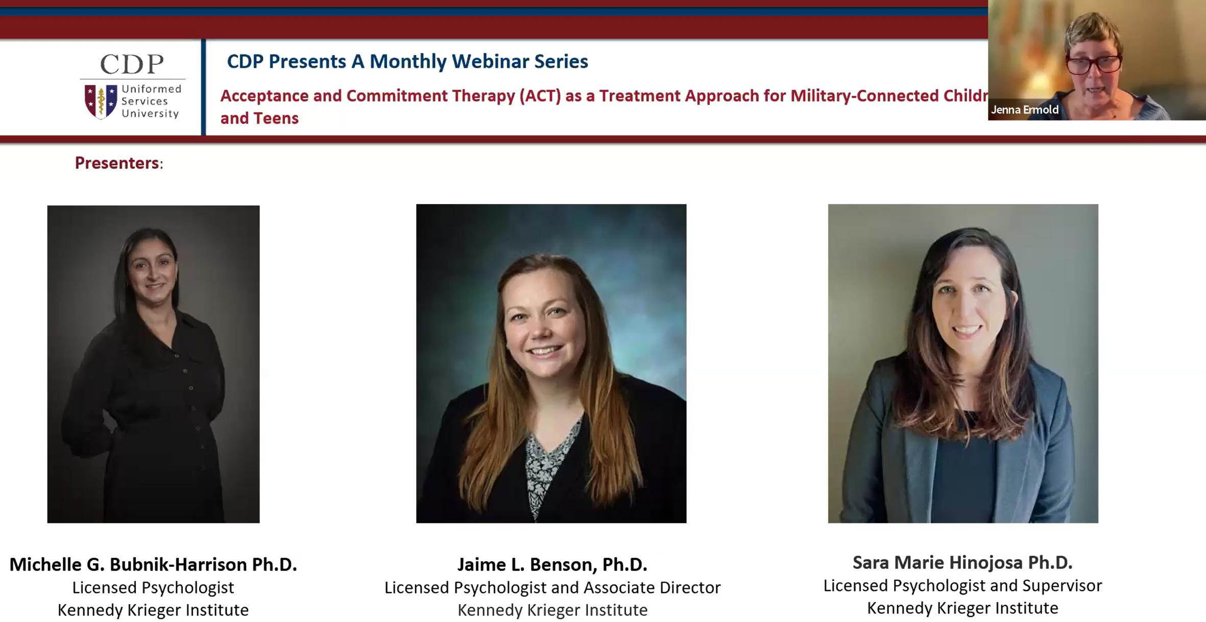 CDP Presents: Acceptance and Commitment Therapy (ACT) as a Treatment Approach for Military-Connected Children