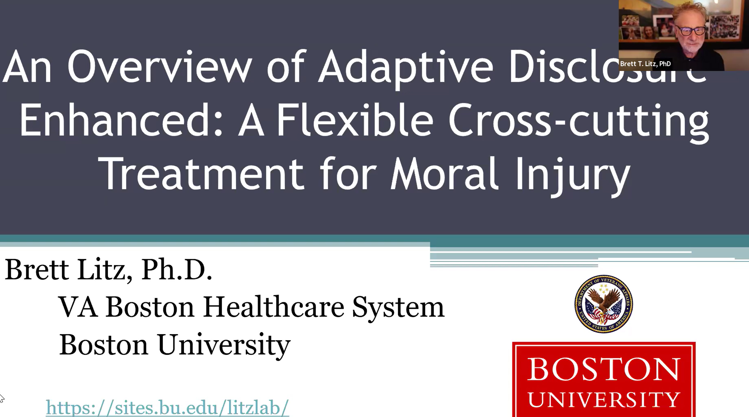 CDP Presents: An Overview of Adaptive Disclosure-Enhanced - A Flexible Cross-Cutting Treatment for Moral Injury