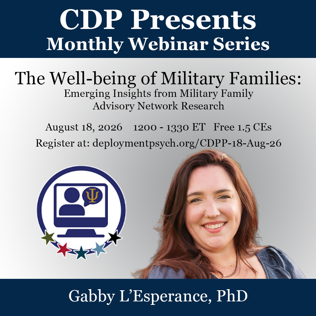CDP Presents: The Well-being of Military Families - Emerging Insights from Military Family Advisory Network Research