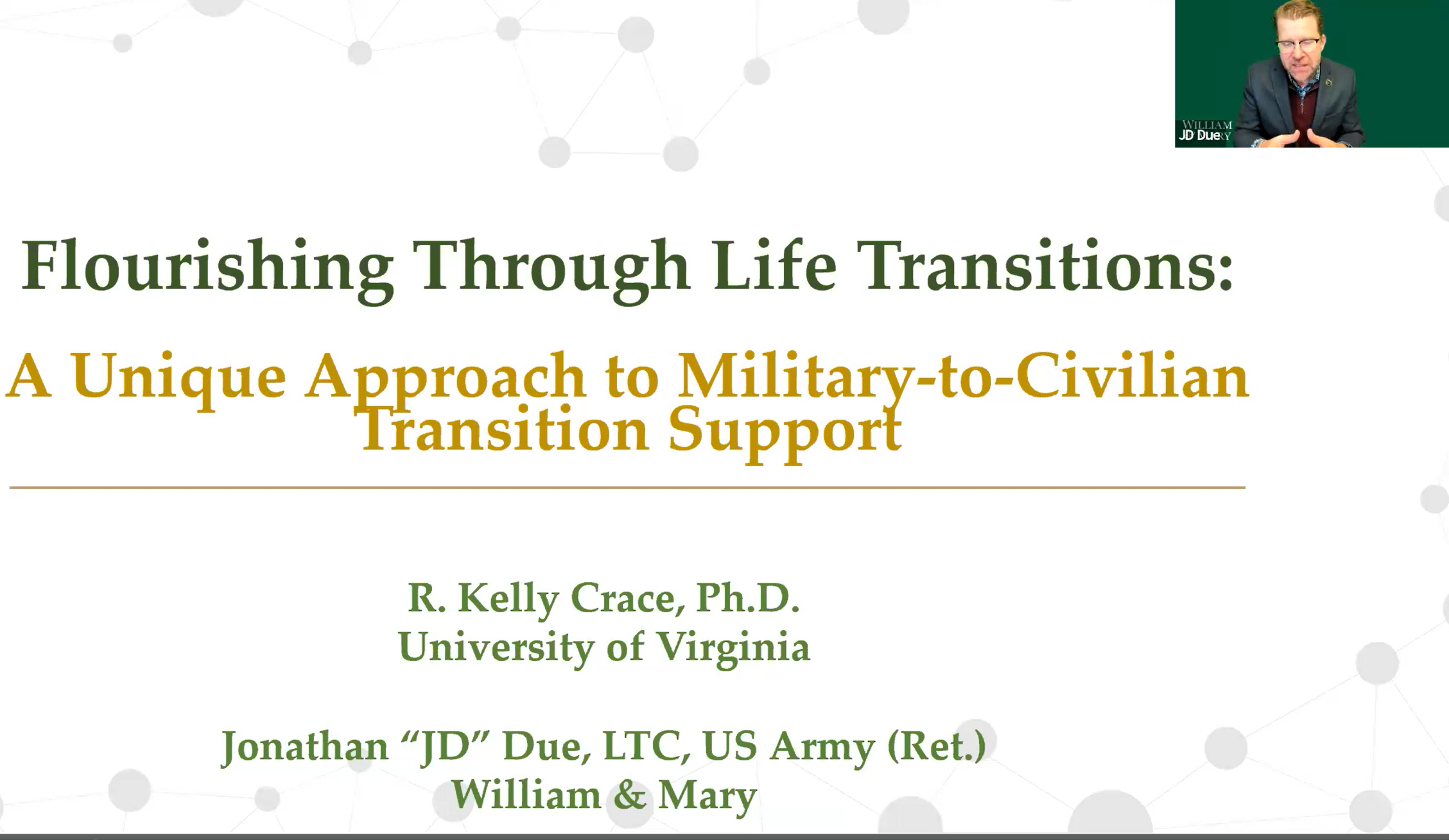 CDP Presents: Flourishing Through Life Transitions: A Unique Approach to Military-to-Civilian Transition Support