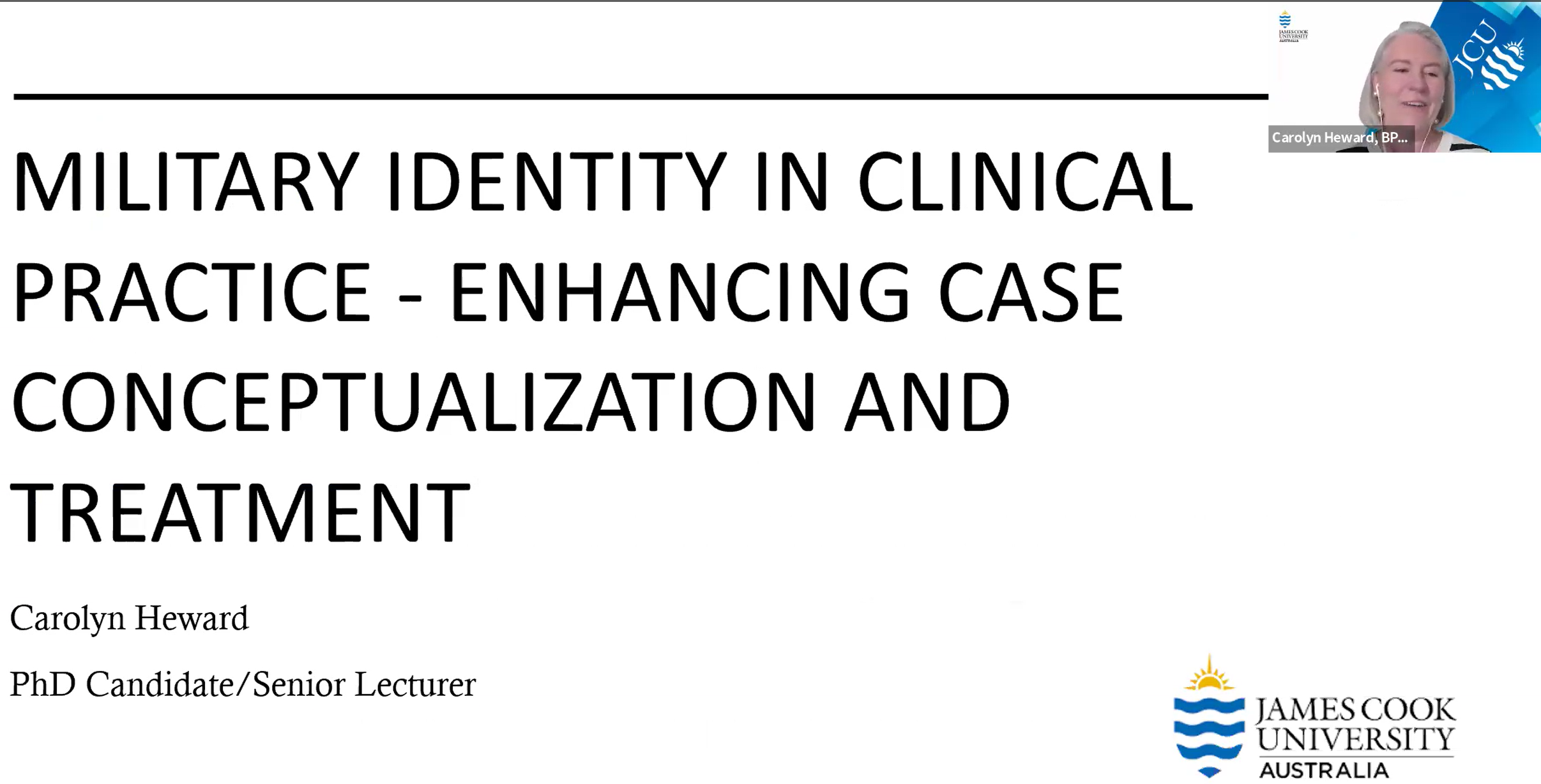 CDP Presents: Military Identity in Clinical Practice - Enhancing Case Conceptualization and Treatment