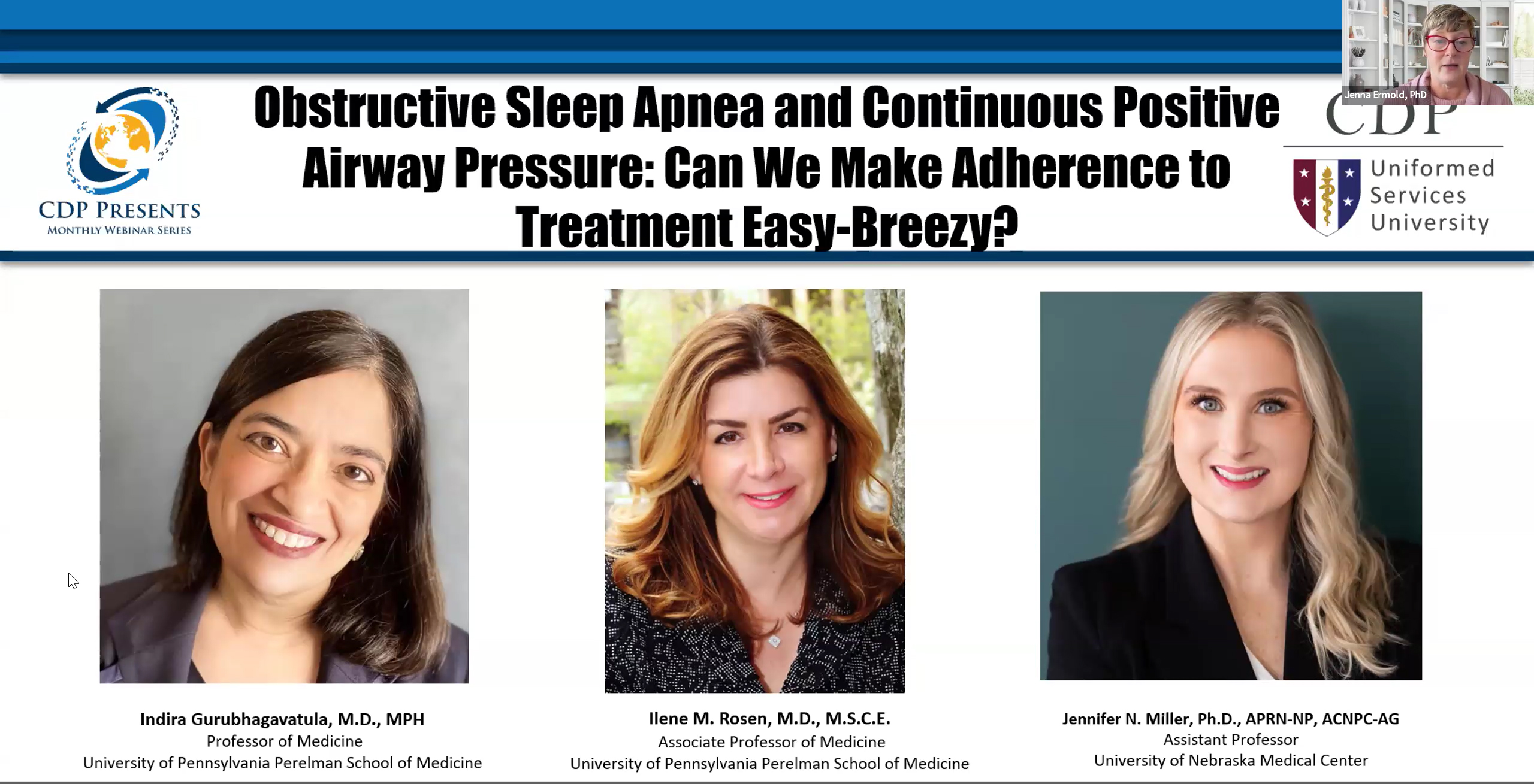 CDP Presents: Obstructive Sleep Apnea and Continuous Positive Airway Pressure
