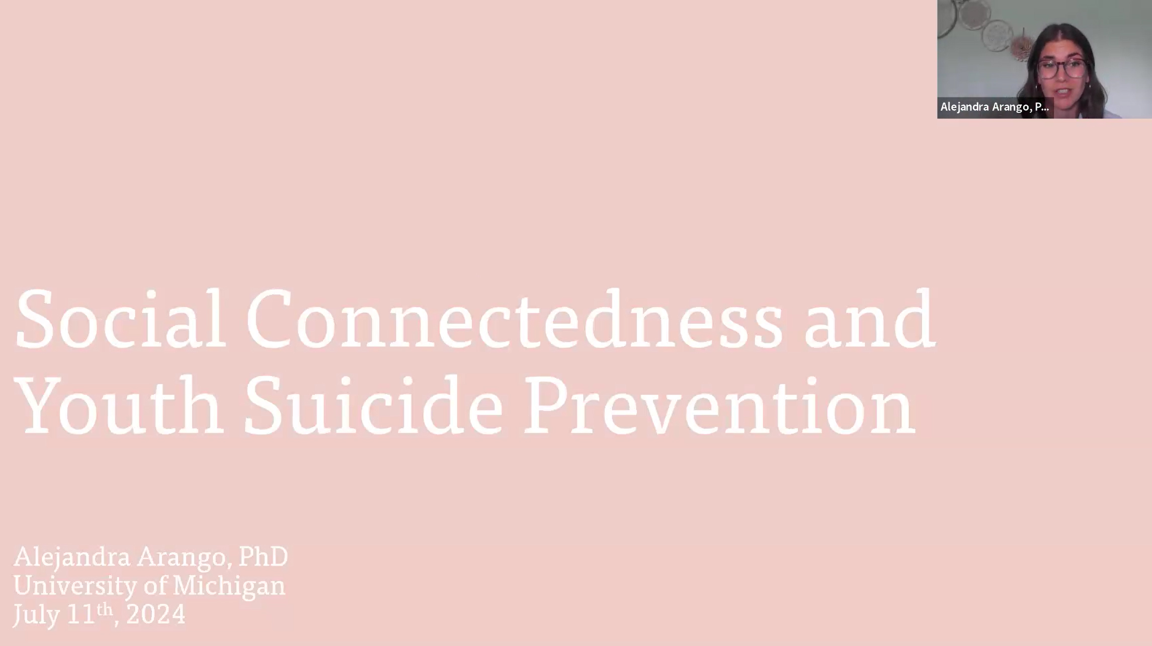 CDP Presents: Social Connectedness and Youth Suicide Prevention