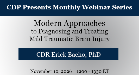 CDP Presents: Modern Approaches to Diagnosing and Treating Mild Traumatic Brain Injury